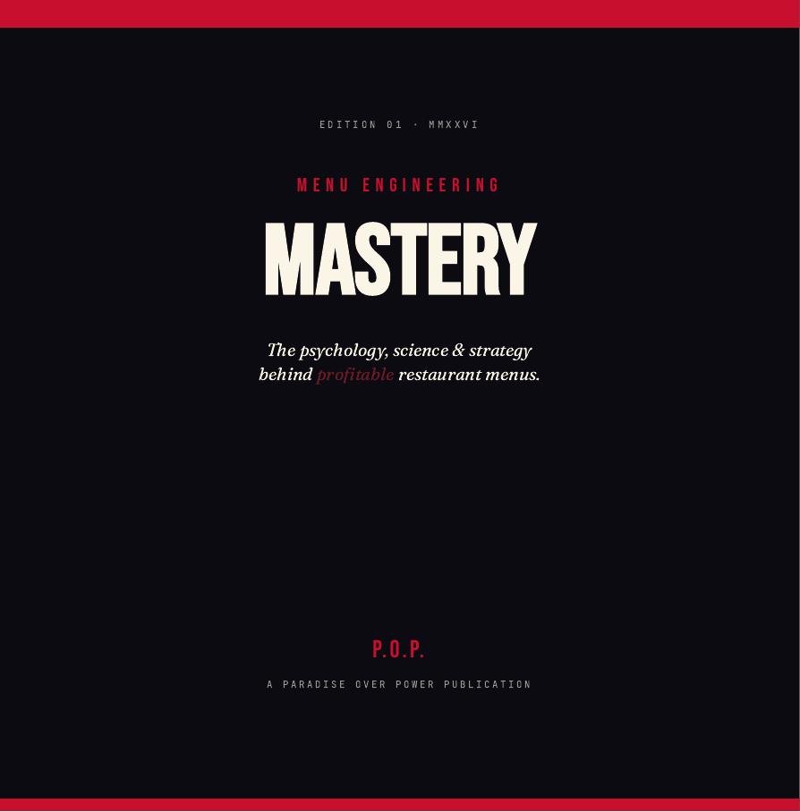 Menu Engineering Mastery, Edition 01, cover