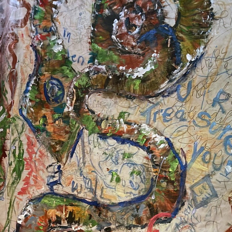 God's Armor — coiled serpent form over written ground