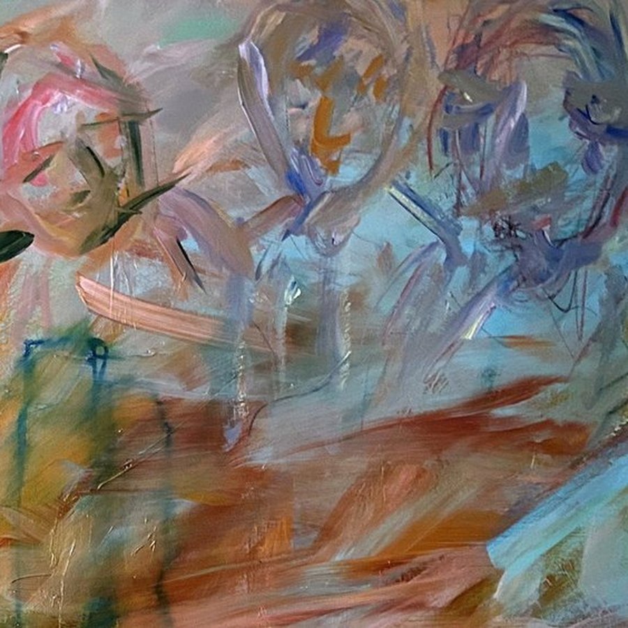 God's Armor — figures in rose and apricot